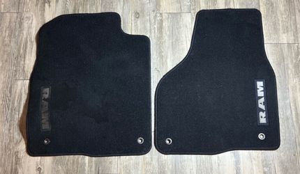 OEM Mopar Dodge Ram Carpet Floor Mats Set Black Front 1KT10 1EH68 6PA19 5LS92