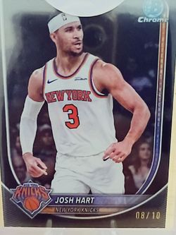 Josh Hart Knicks Bowman Chrome Black Refractor /10