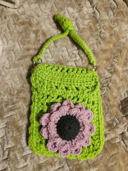 New knitted little girl purse