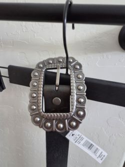 New Genuine Black Leather Belt