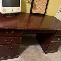 Home Office Desk, Cherry Color