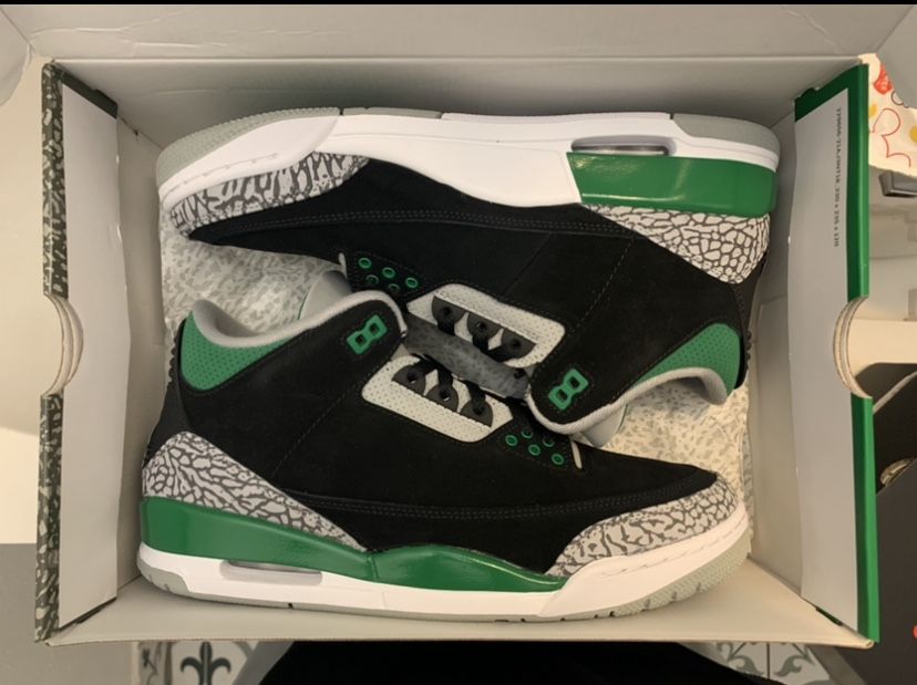 Ds Air Jordan Pine Green 3s Size 10