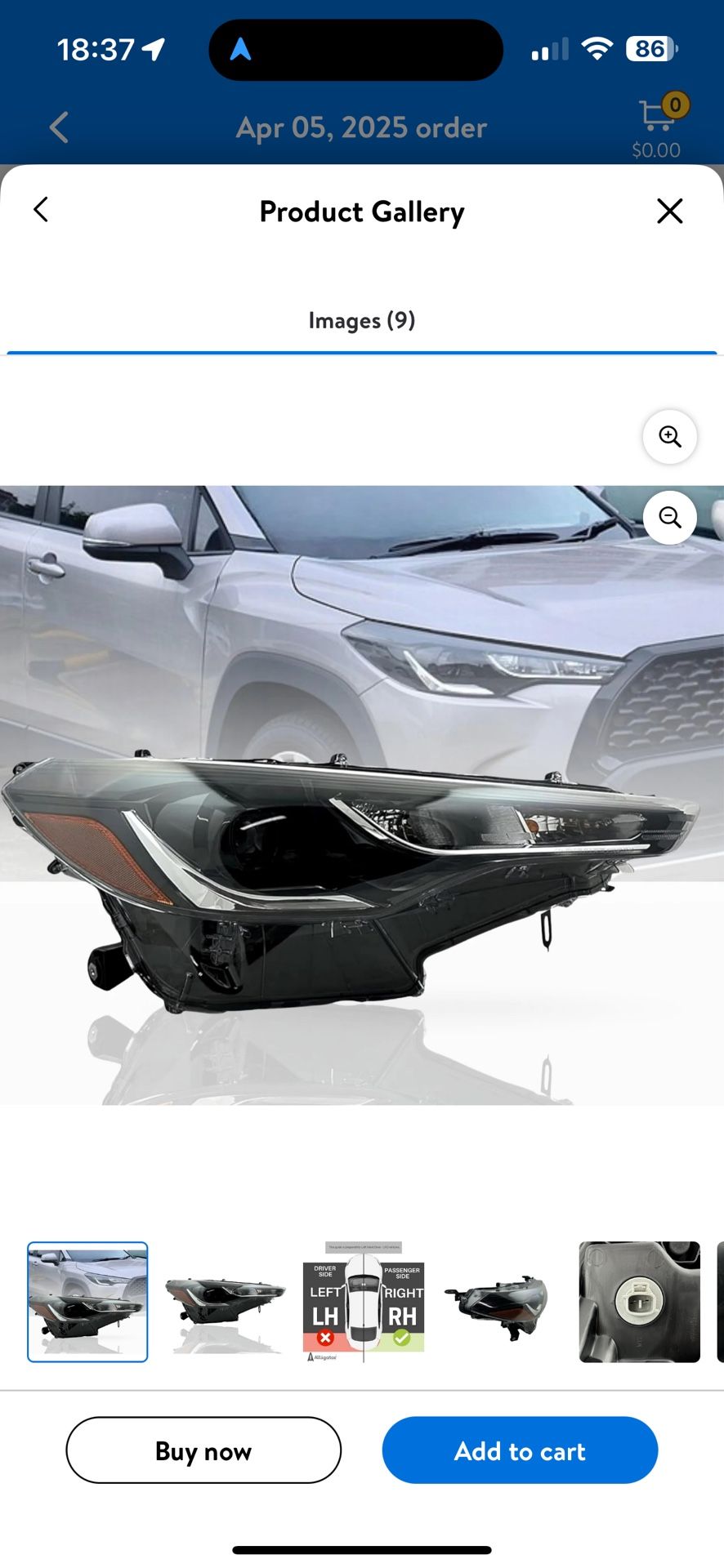Replacement For Toyota 2022 2023 Corolla Cross L/LE - 2023 Hybrid S/Hybrid SE LED Headlight Headlamp Assembly with Bulb, Right/Passenger Side, OEM 811