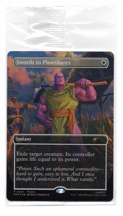 MTG Swords to Plowshares - Marvel Promo P 0001 - Promo - Mint/Sealed [Thanos]