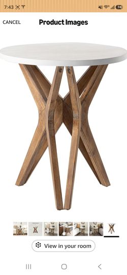 COZAYH pedestal Farmhouse end table
