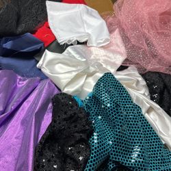 Huge Lot Of Fancy Fabric Remnants New!