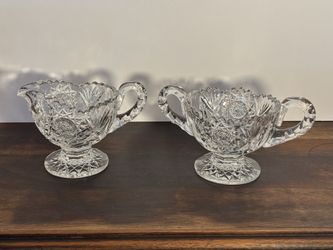 ANTIQUE ABP SUGAR BOWL AND CREAM PITCHER