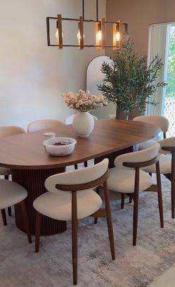 72” oval dining table + 4 chairs brand new