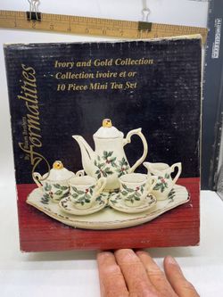 ❗️💥 50% OFF 💥❗️ Chinese Tea Set 💥 Ivory And Gold Collection 🫖 10 Piece Mini Tea Set 🫖 💥New💥