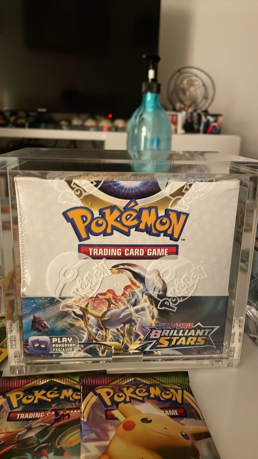 Sealed Brilliant Stars Booster Box And Protection Case