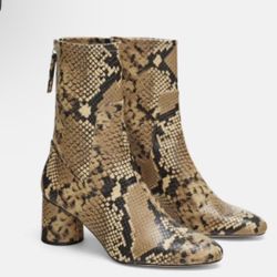 Zara Printed Snake Boots 