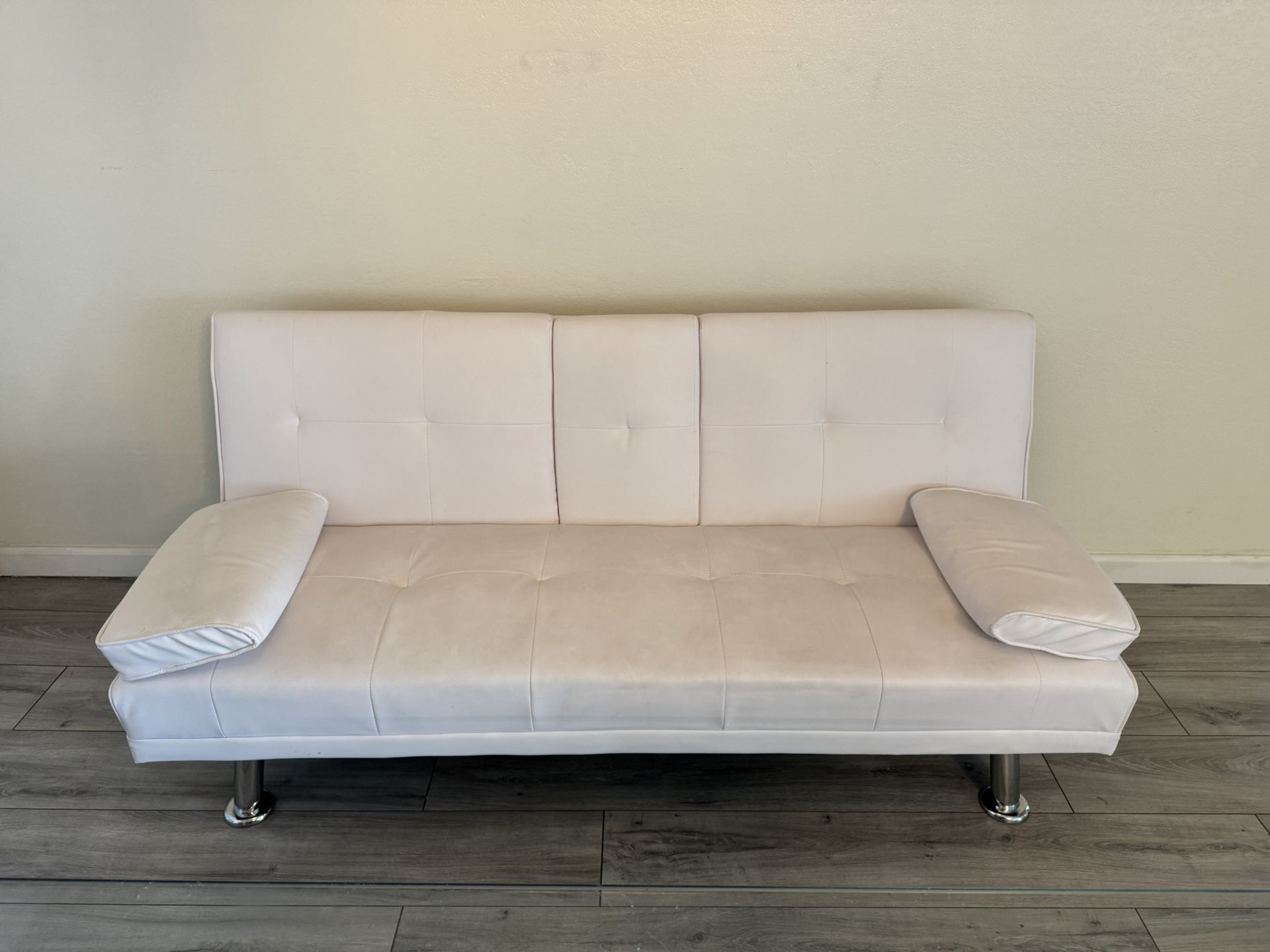 Convertible Faux Leather Futon/Sofa