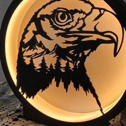 Eagle LED Lamp – Majestic Wildlife Silhouette Light