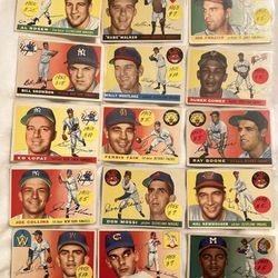 👁️ (28) 1955 TOPPS BASEBALL CARDS * (VG - EX CONDITION)  👁️