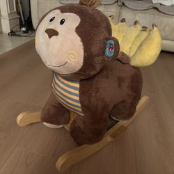 hug fun rare cute monkey rocking ride on toy 15 inches high-30 inches long,  pick up in Temple city