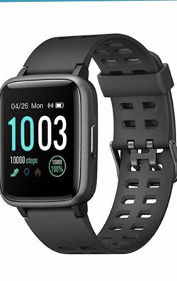 LETSCOM Fitness Tracker with Heart Rate Monitor, Activity Tracker, Step Counter, Sleep Monitor, Calorie Counter, 1.3'' Touch Screen Smart Watch, 5ATM