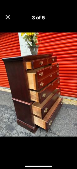 Solid Wood tall chest with big drawers . Drawers Sliding smoothly