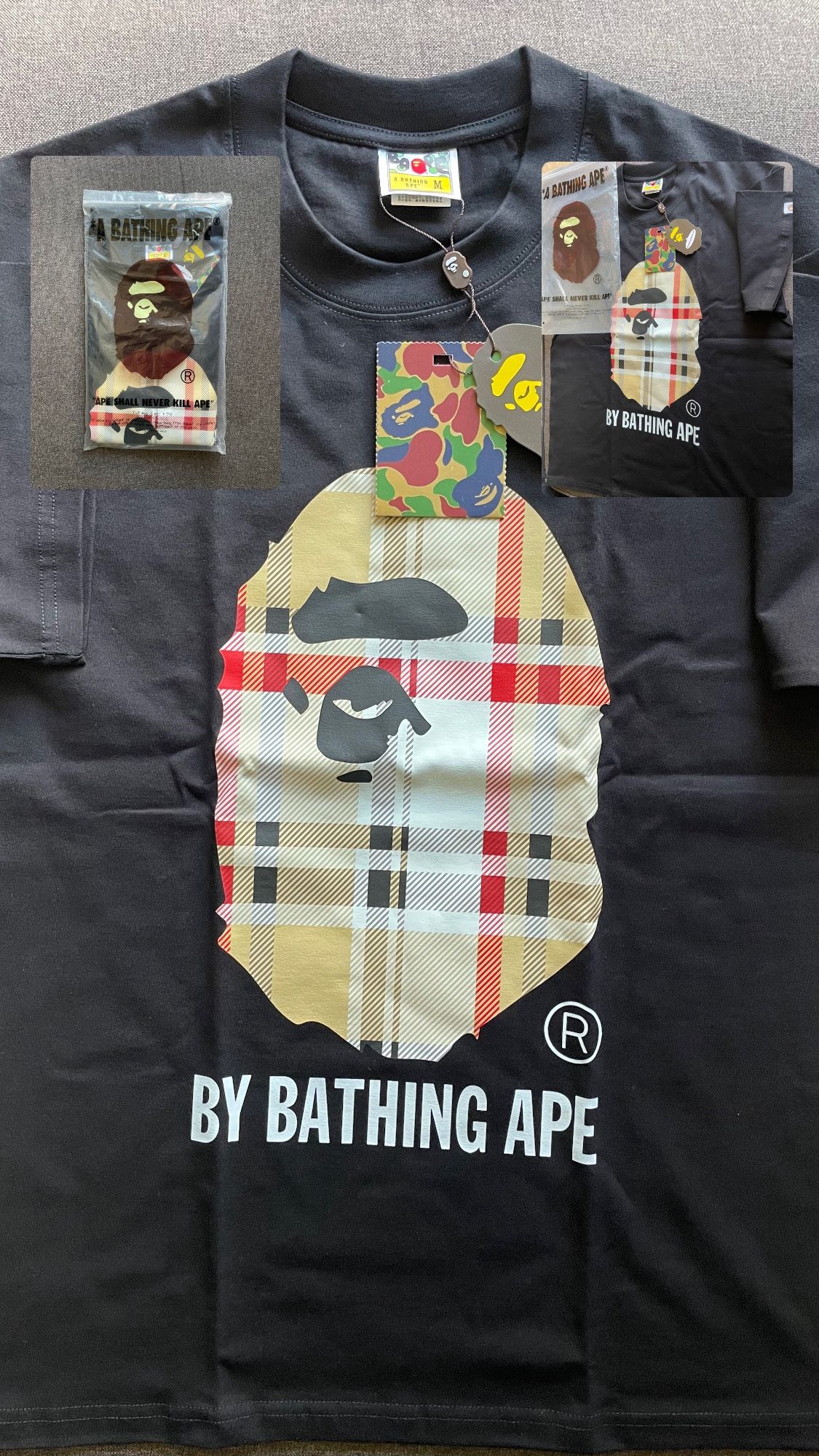 Bape x Burberry(Black)(Size Medium)