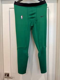 Nike NBA Pro HyperStrong Men's 2XL-Tall Green Padded Pants Tights AA0753-312