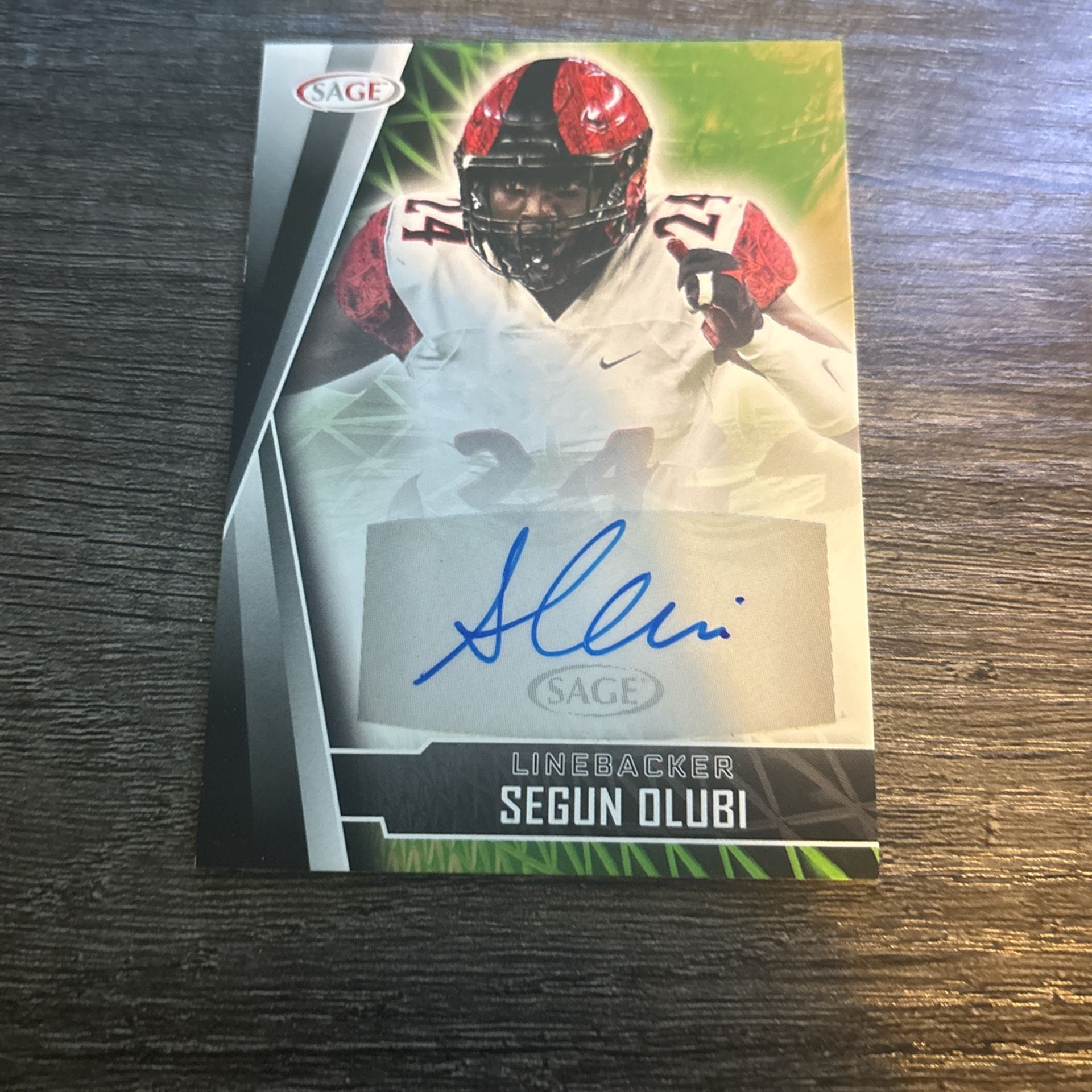 Signed Segun Olubi Card