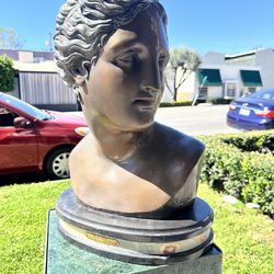 Antique 1896 Bronze Bust of Venus Aphrodite Signed A. Le Merre Classical Sculpture