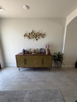 Credenza with art piece
