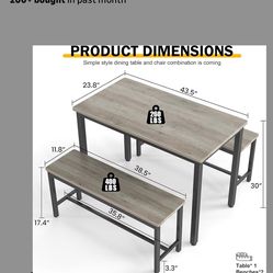 Dining table for small spaces(w/measurements)