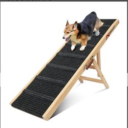 Nidouillet Dog Ramp for Bed, 47.2" Long Wooden Fo

