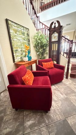 Steelcase arm velvet arm accent chairs in excellent condition