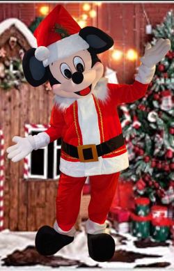mr Mouse santa version Christmas Mascot Costume Birthday Halloween