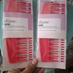 2 Pink Hair Combs 