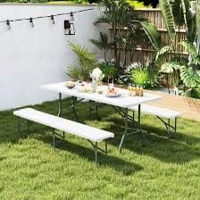 6 footPlastic table and benches
