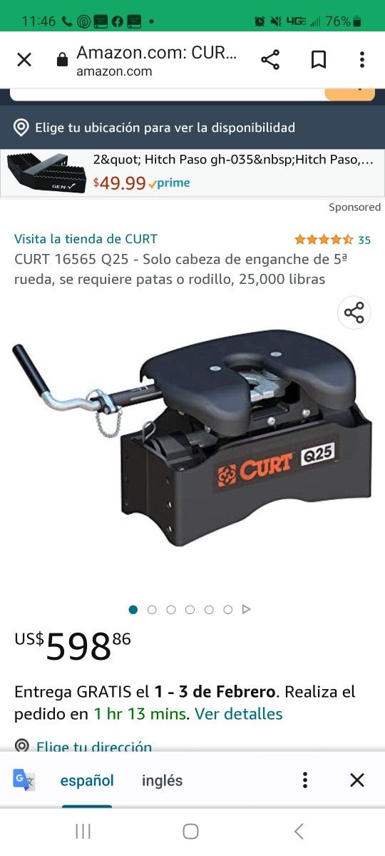 Wheel Trailer curt Q25