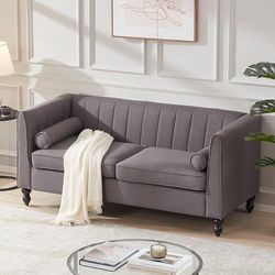 76in modern Fabric Linen Loveseat Couch Sofa 