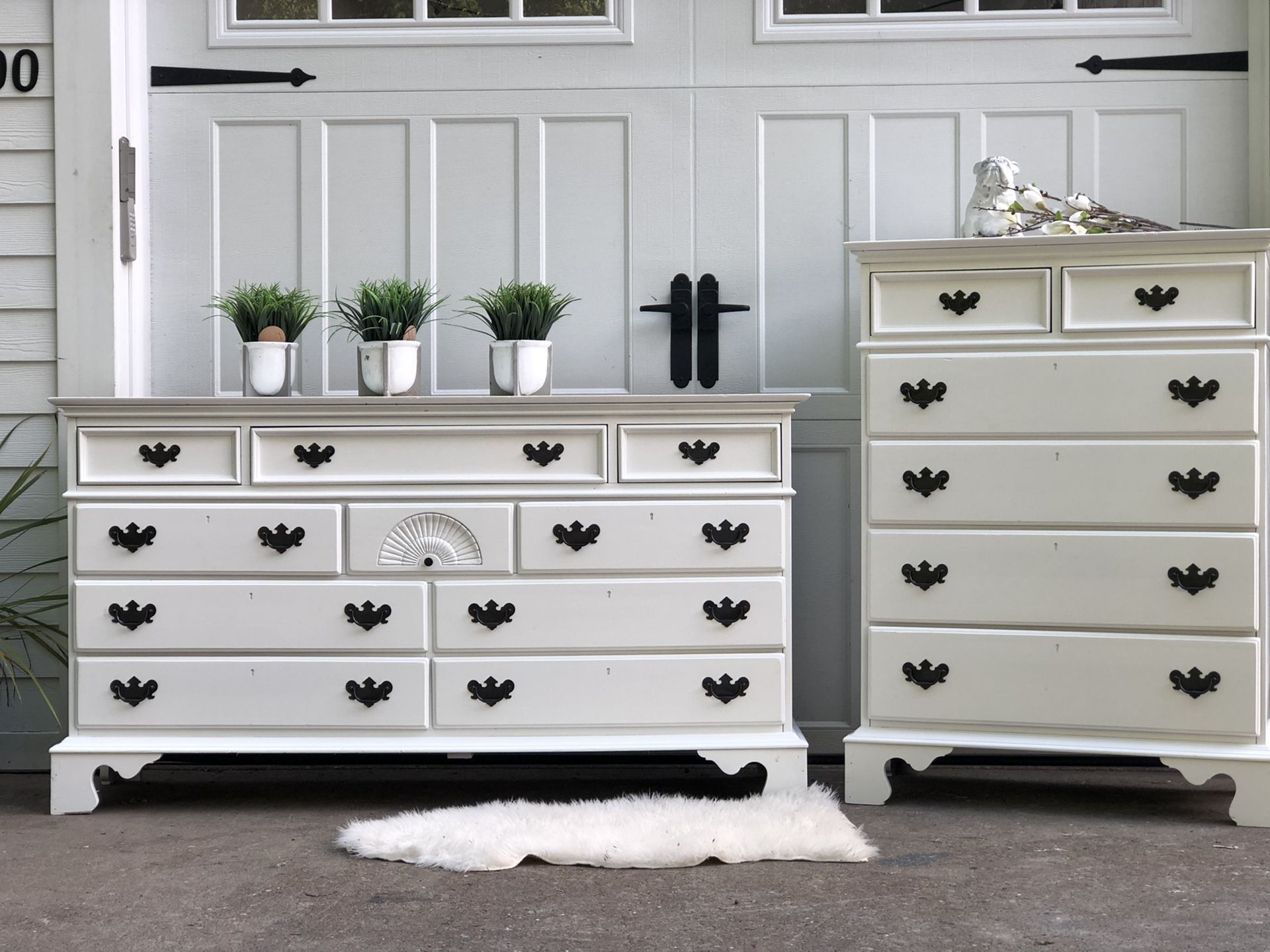 White long dresser , please read ad