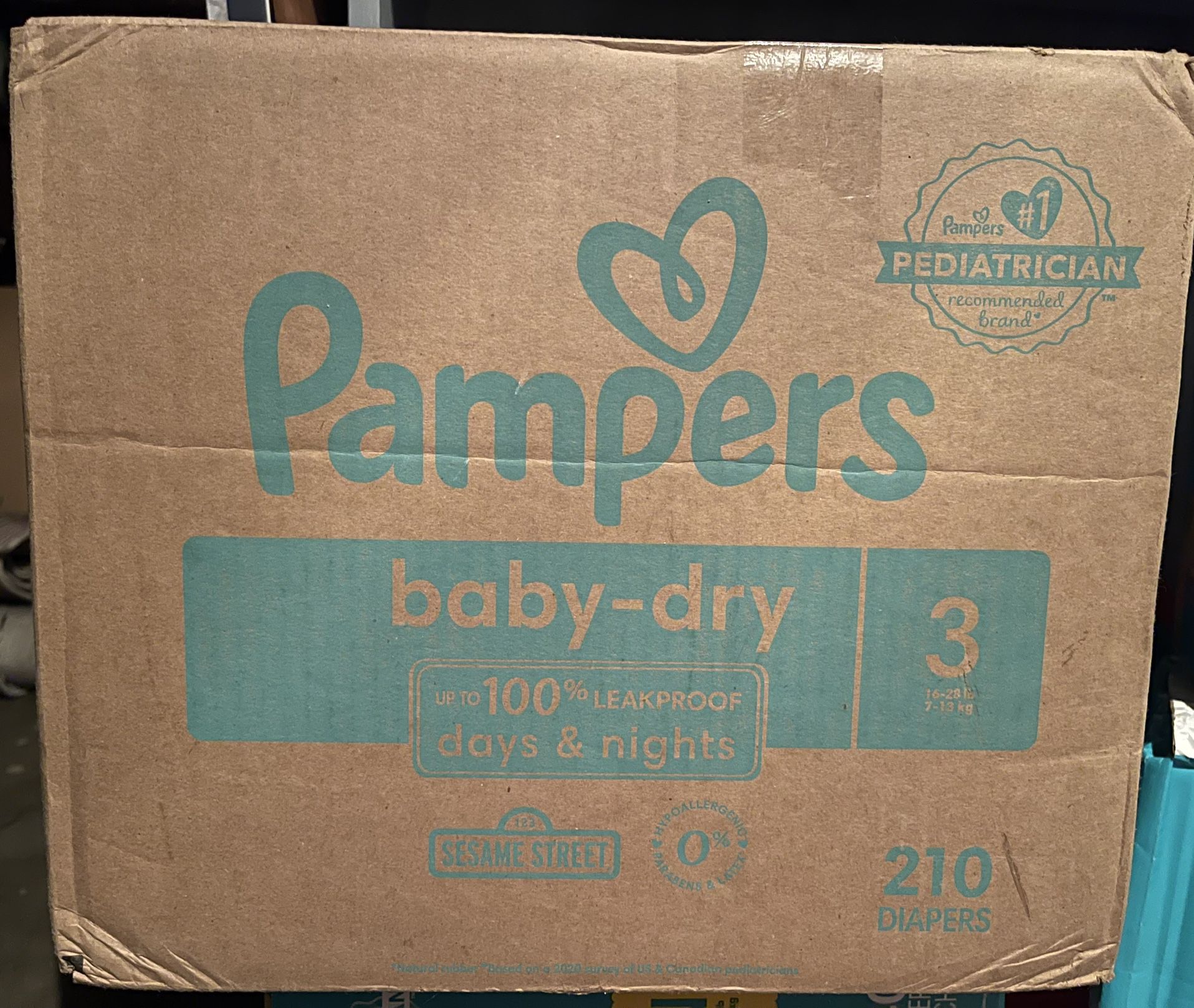Pampers Baby Dry Size 3 (210 Diapers) 