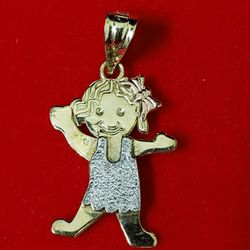 10kt Gold Girl Pendant 