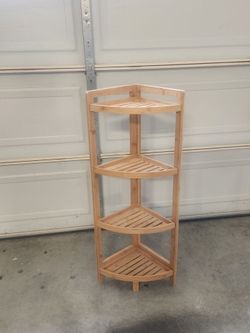 Teak shower stand