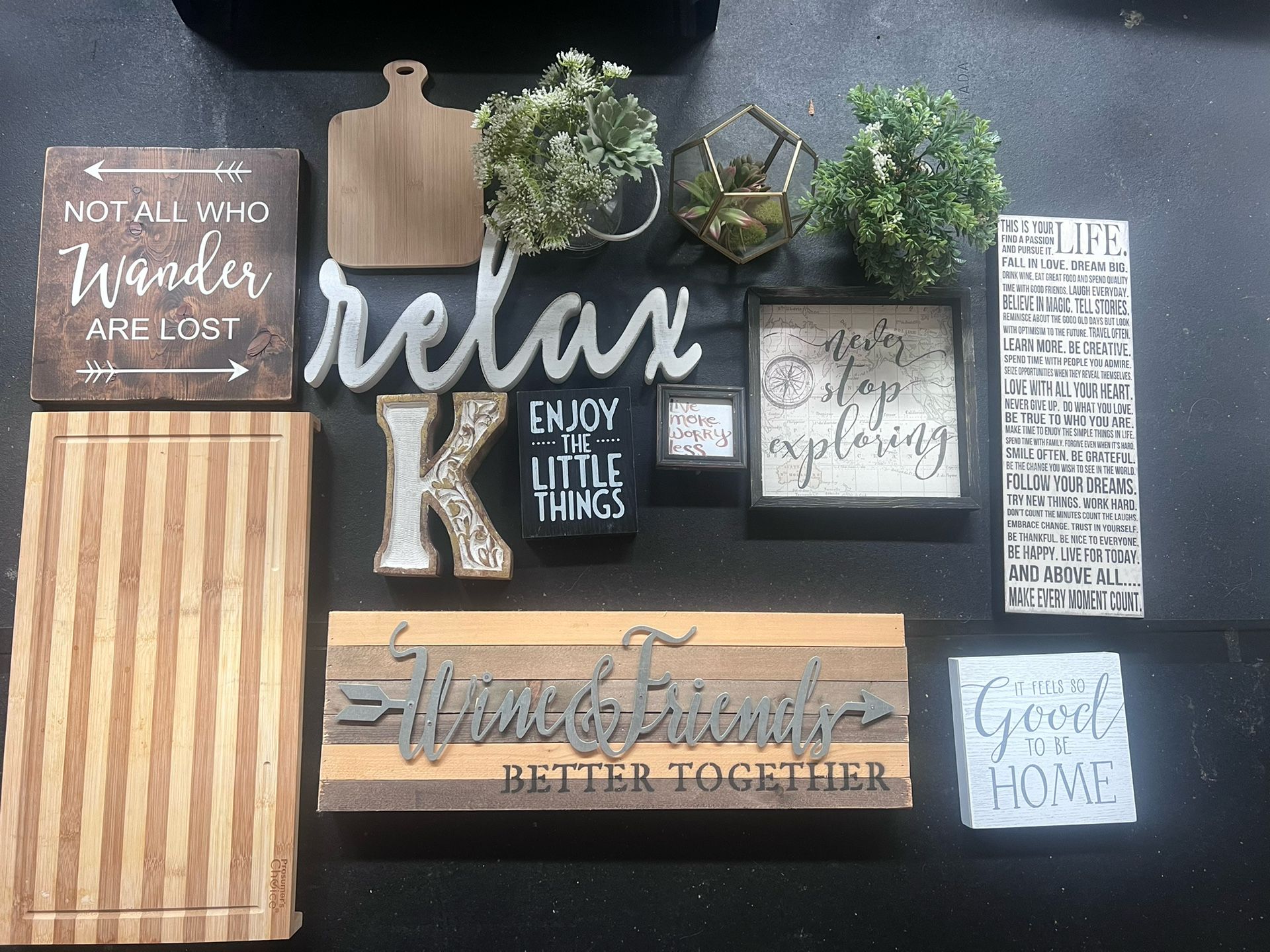 Shelf Decor And Wood Signs
