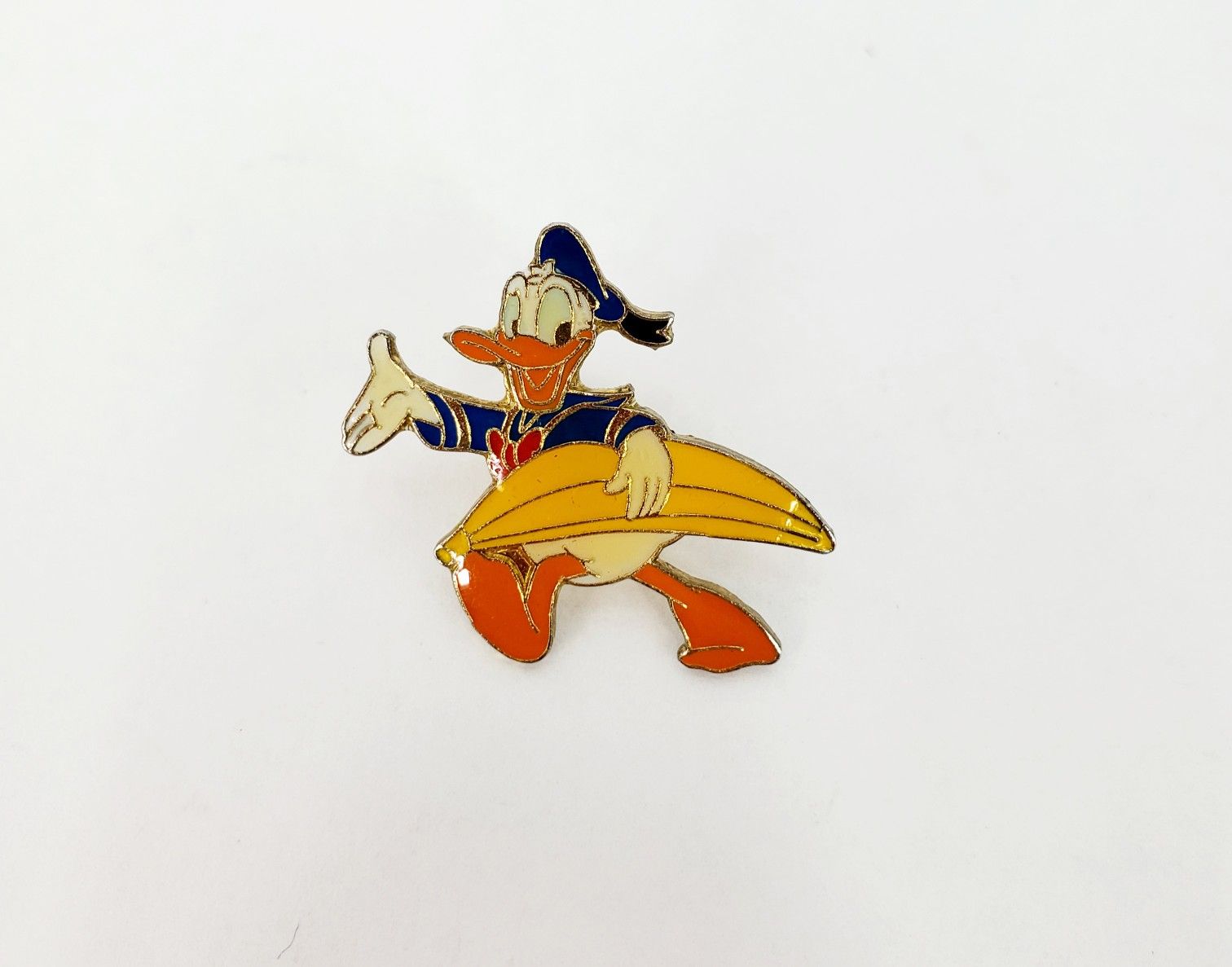 Vintage Disney Donald Duck (Donald Duck with Banana) Souvenir Trading Pin