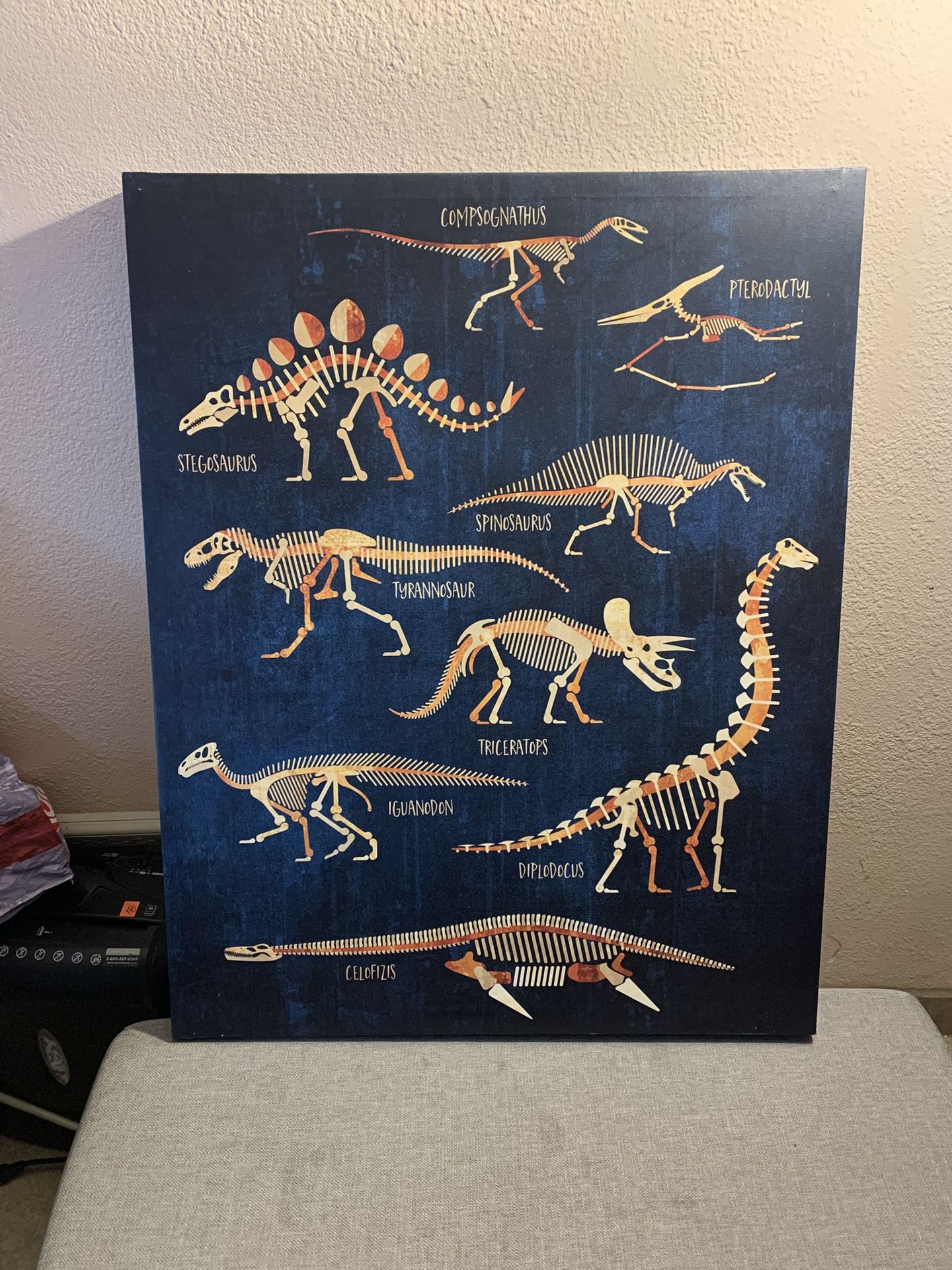 Canvas Dinosaur Painting
