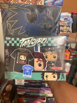Tanjiro kamado demon slayer funko pop with large shirt new