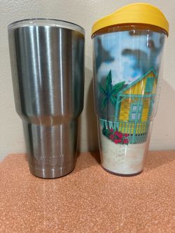 Large yeti and tervis cups