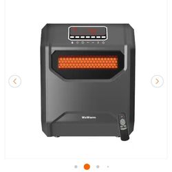 WeWarm Electric 6 Element Infrared Space Heater Black Plastic