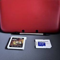 Modded Red 3DS XL/LL + 128GB Samsung SD