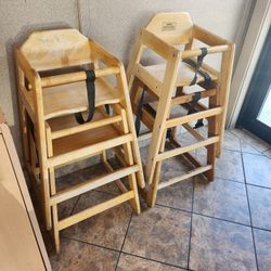 Wooden Restaurant High Chair