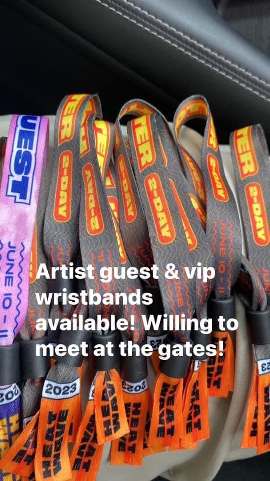 Heatwave 2023 Artist Guest, VIP Hotter Wristbands