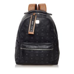 MCM Backpack: Mens Stark Backpack in Visetos Black