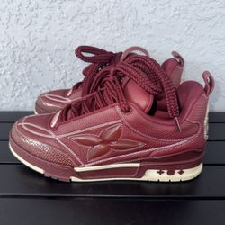 Louis Vuitton LV Skate Sneakers Bordeaux Red SIZE 10.5-11US 1ABZ6H