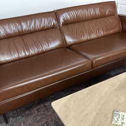 Brown Leather Couch